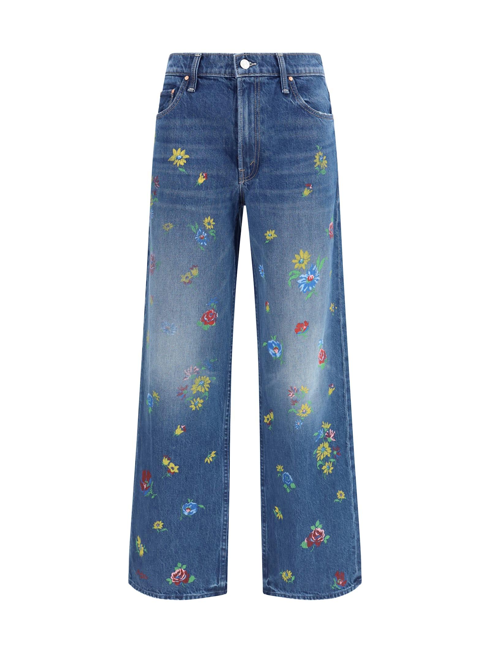 mother floral print jeans