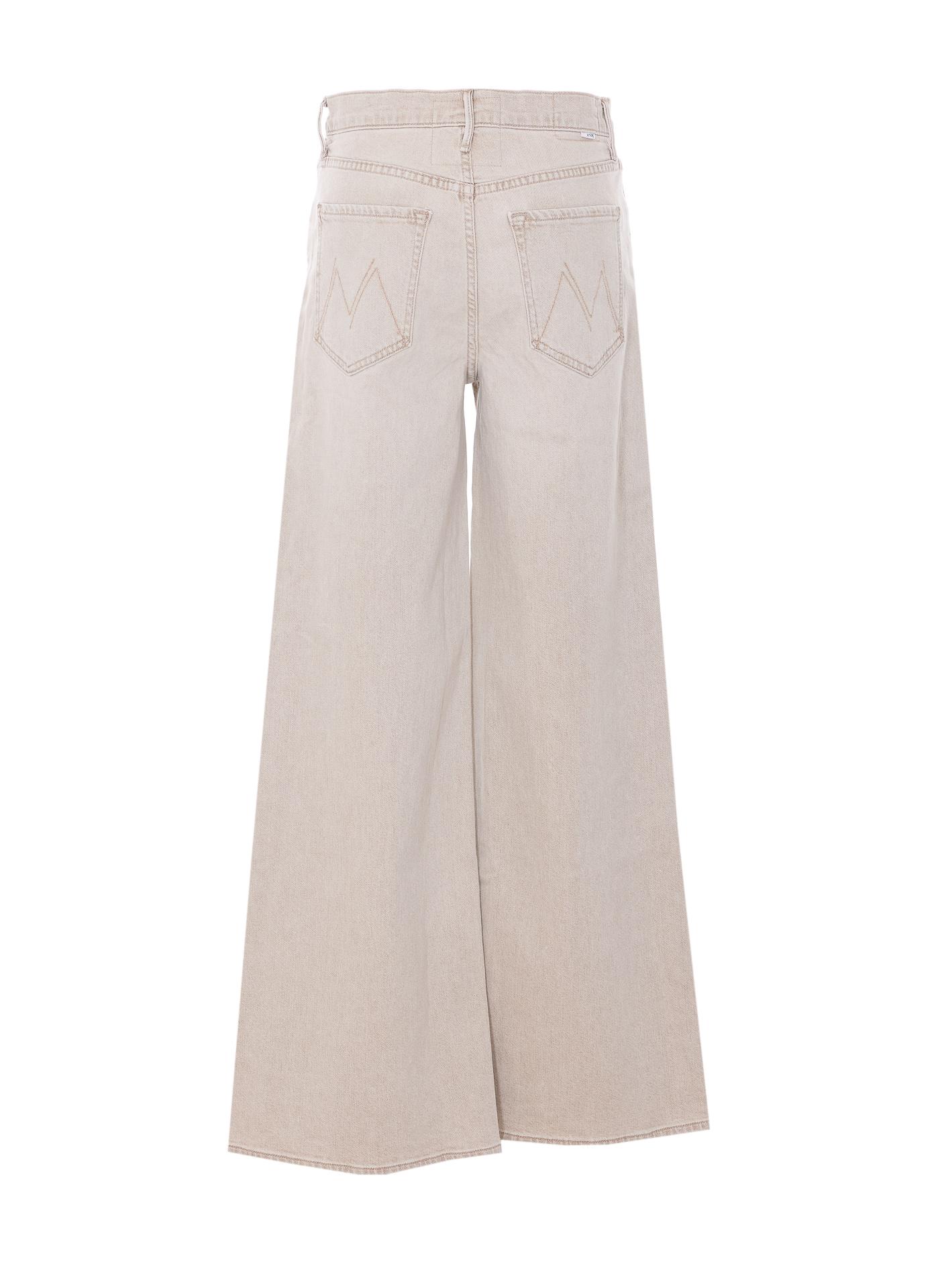 mother jeans beige cotton - women