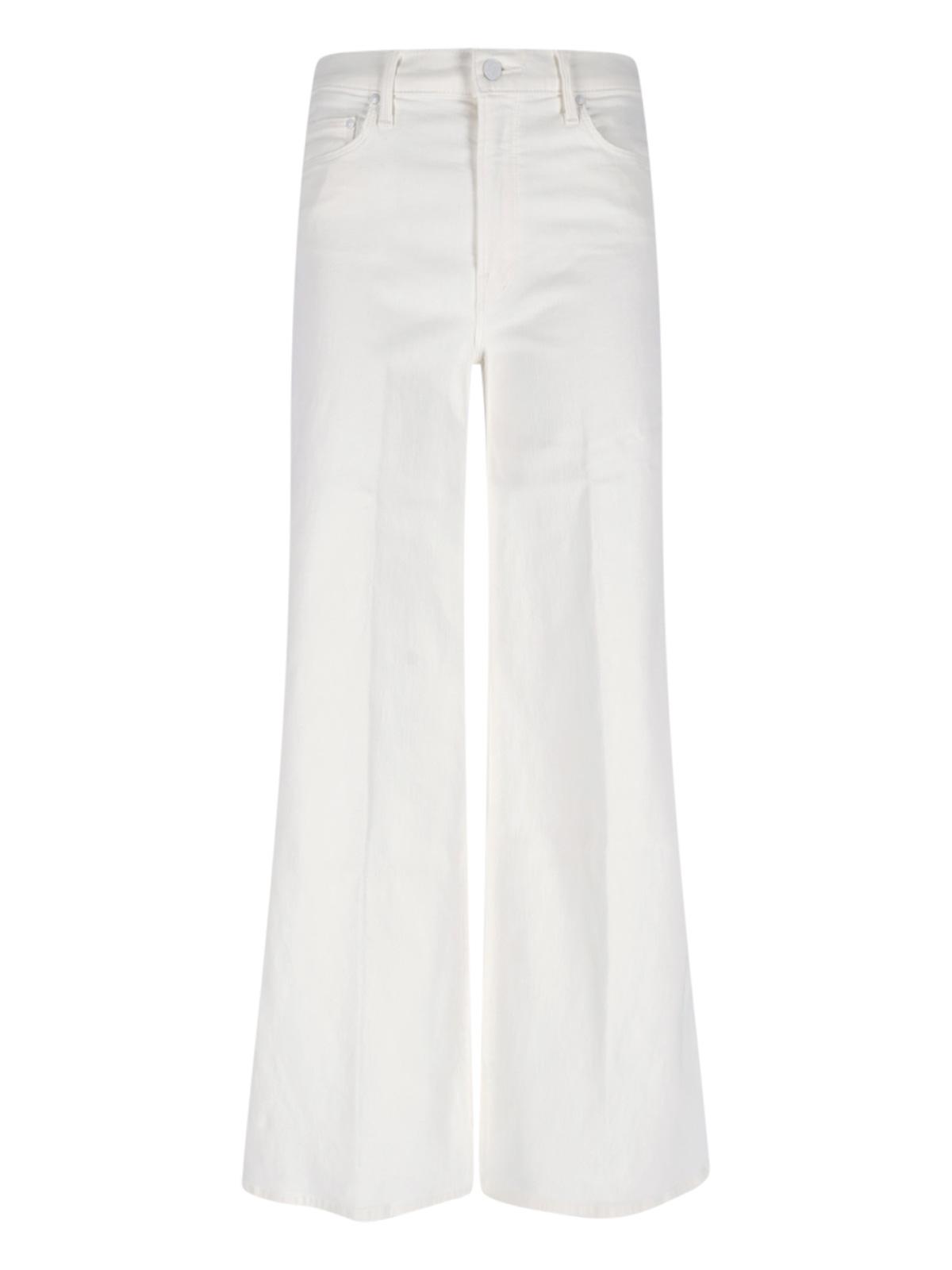 mother jeans white cotton - women