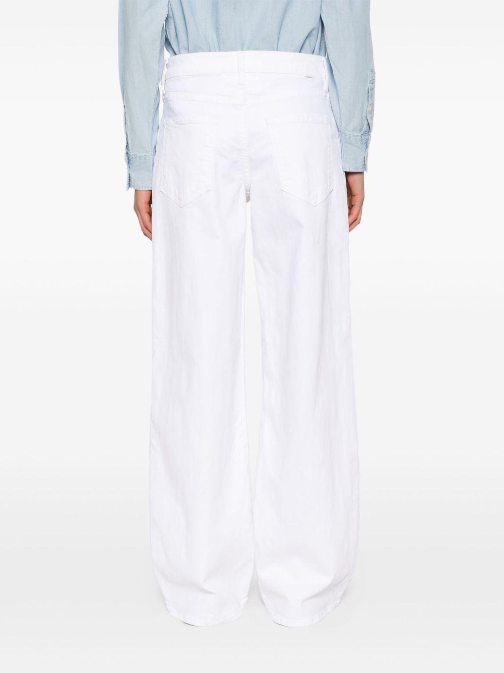 mother jeans white cotton elastane - women