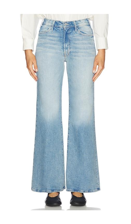 mother lil petite hustler roller sneak jeans in blue.