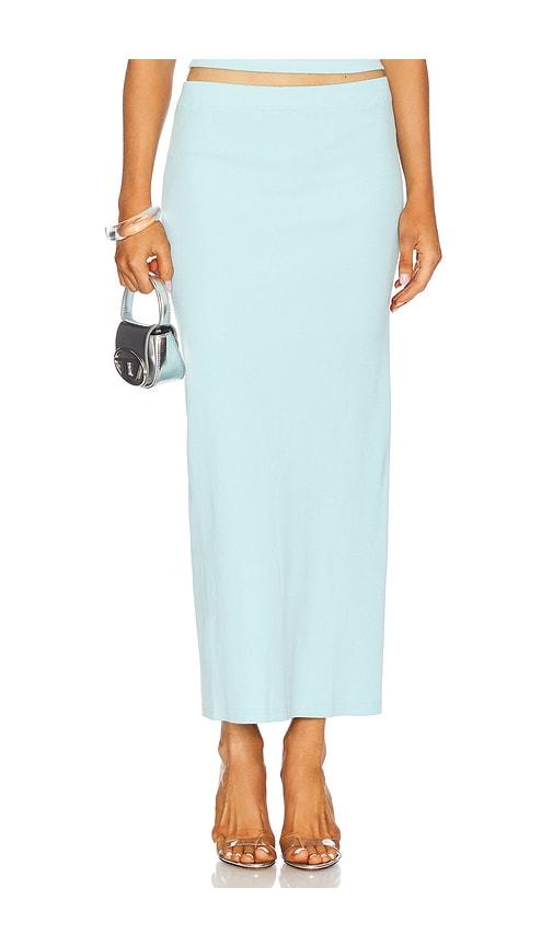 mother of all antonia skirt in baby blue.