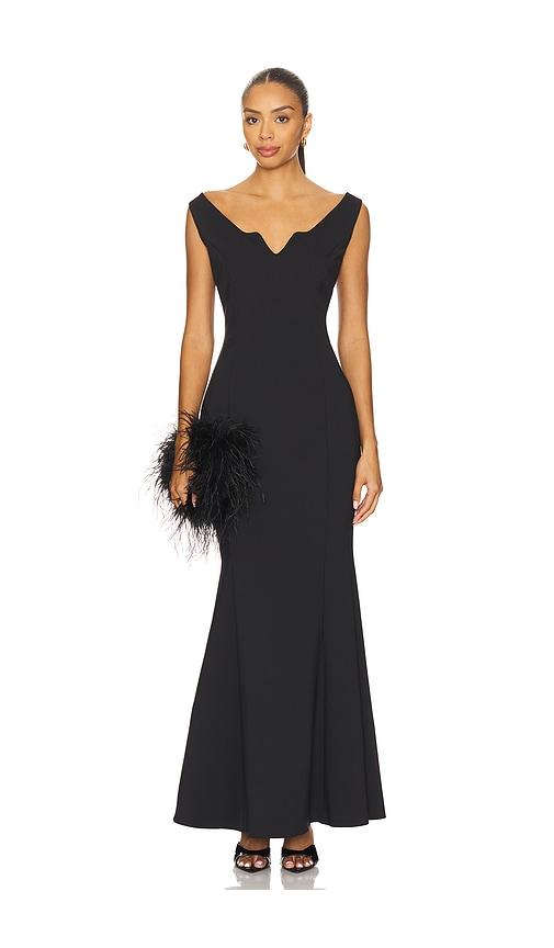 mother of all avery maxi sleeveless dress in black.