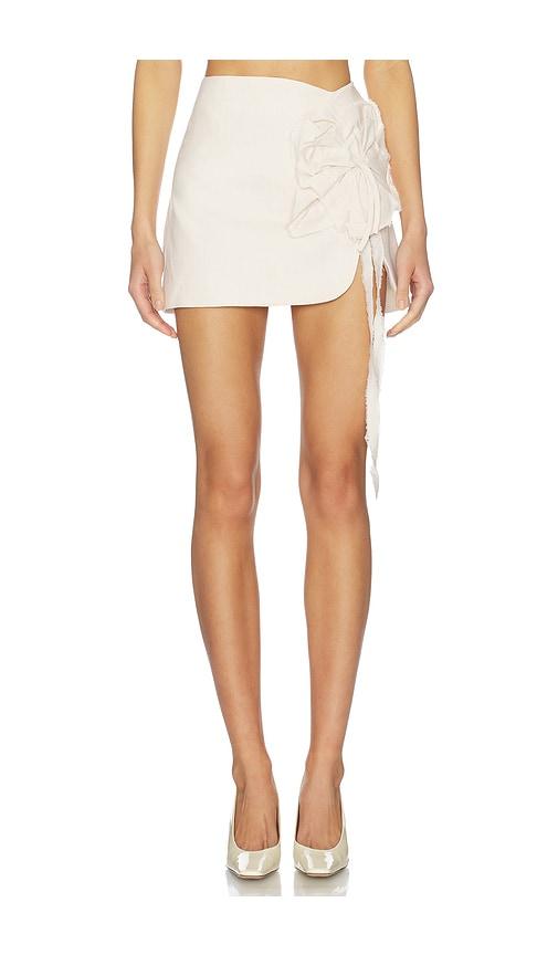 mother of all flora skirt in cream.