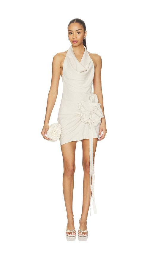 mother of all patsy mini dress in cream.
