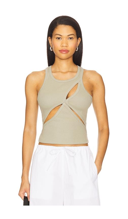 mother of all x revolve ariel rib top in sage.