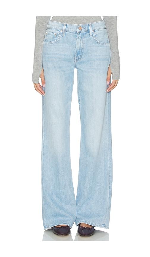 mother the bookie sneak jeans in blue.