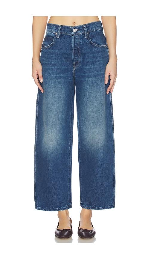 mother the delinquent button ankle jeans in blue.