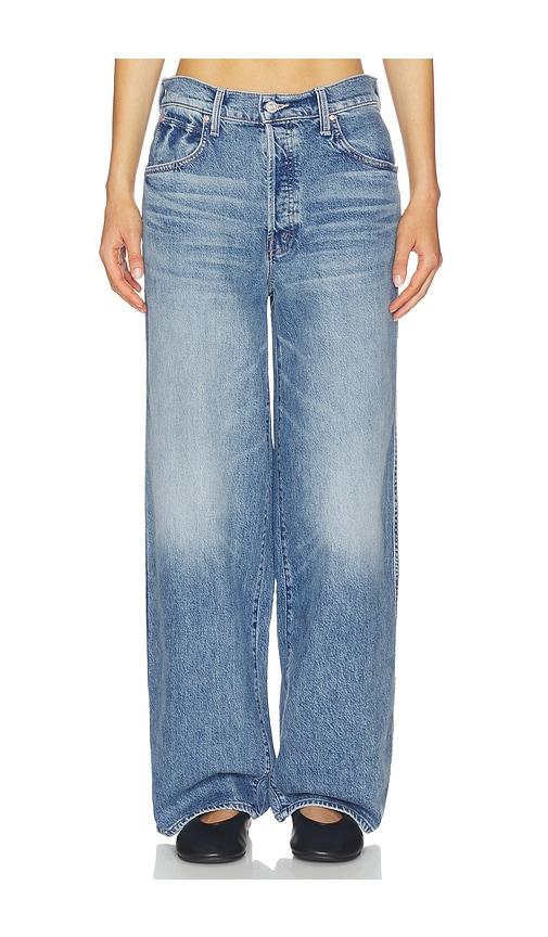 mother the delinquent button nerdy jeans in blue.