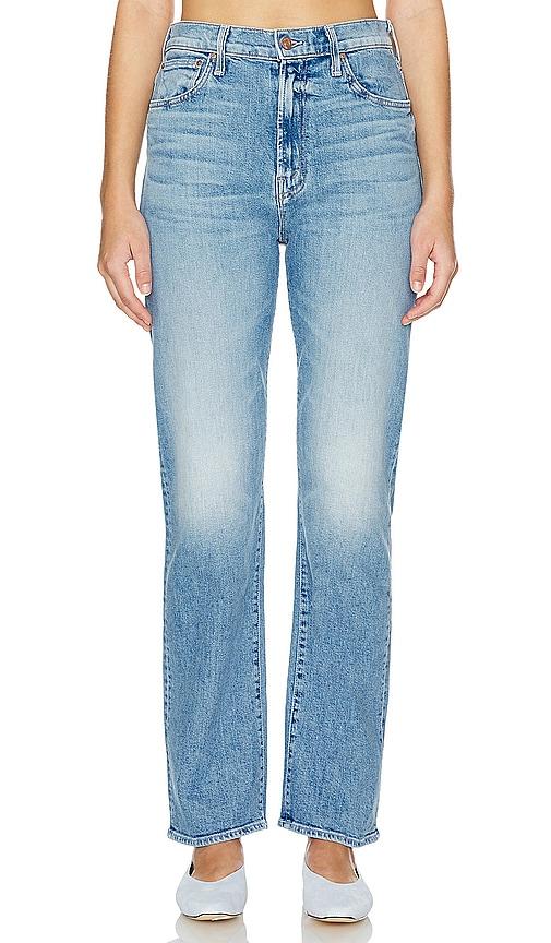 mother the ditcher zip flood jeans in denim-light.