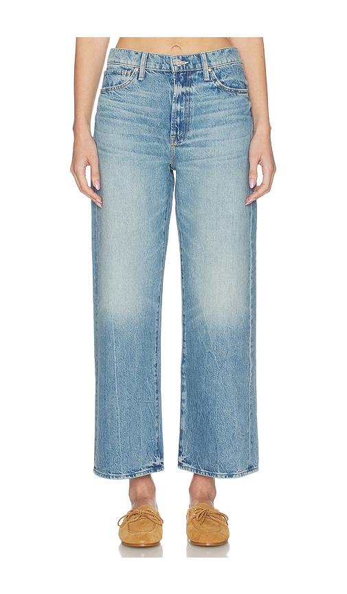 mother the dodger flood jeans in blue.
