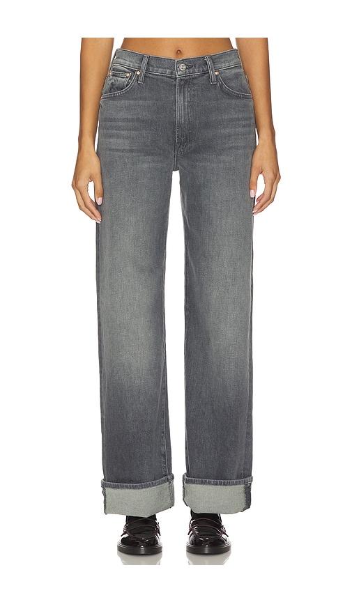 mother the dodger skimp cuff jeans in grey.