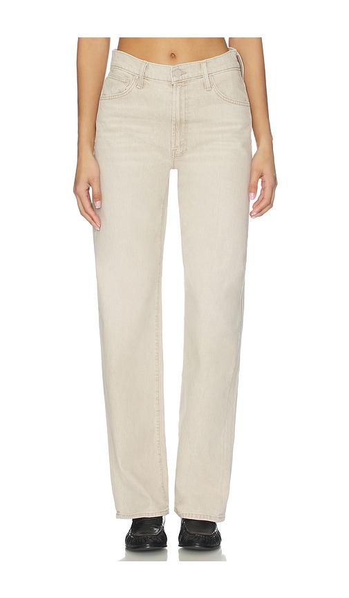 mother the dodger sneak jeans in twice as nice in beige.
