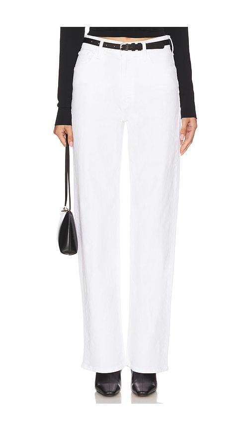 mother the dodger sneak jeans in white.