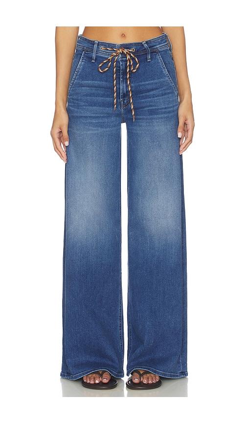 mother the drawn undercover prep sneak jeans in blue.