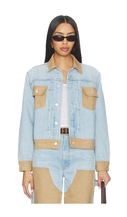 mother the dynamic duo jacket in blue.