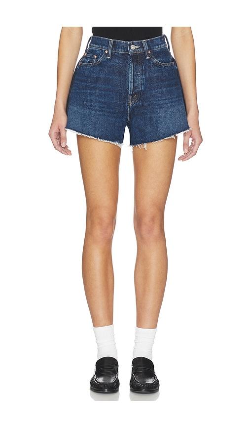 mother the flutter short fray short in blue.
