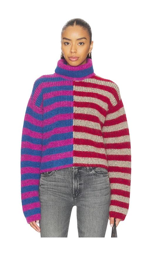 mother the half hickey jumper in red,purple.