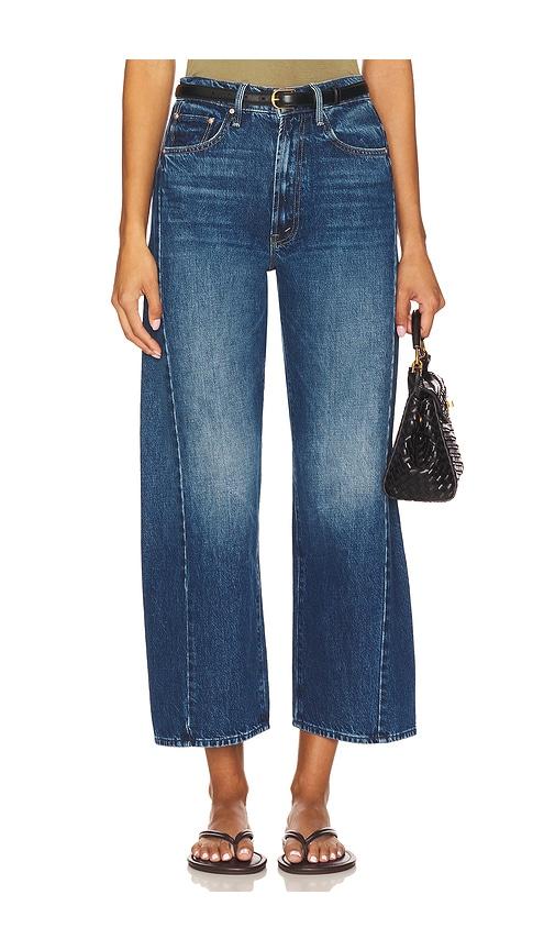 mother the half pipe ankle jeans in blue.