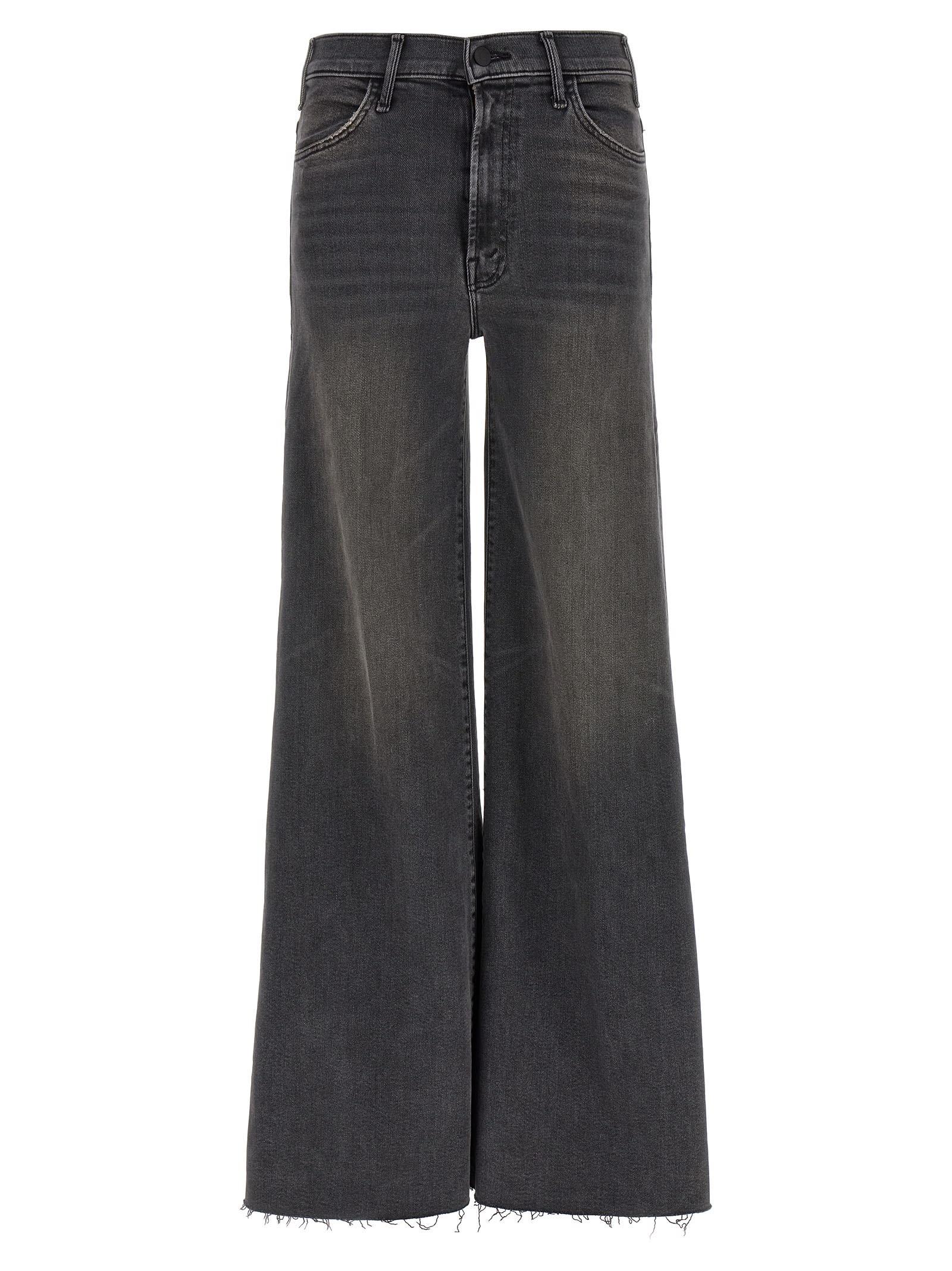 mother the hustler roller sneak fray jeans