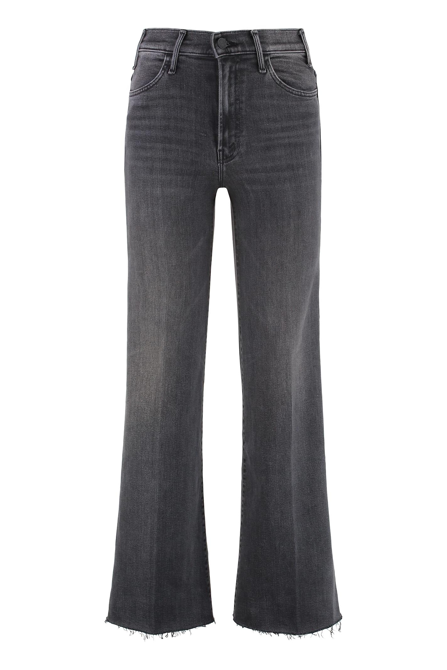 mother the hustler roller sneak fray jeans