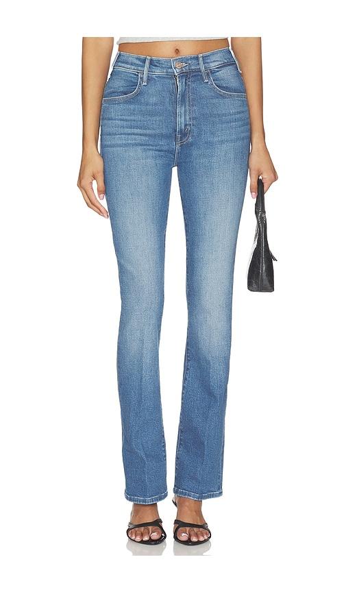 mother the hustler skimp jeans in blue.
