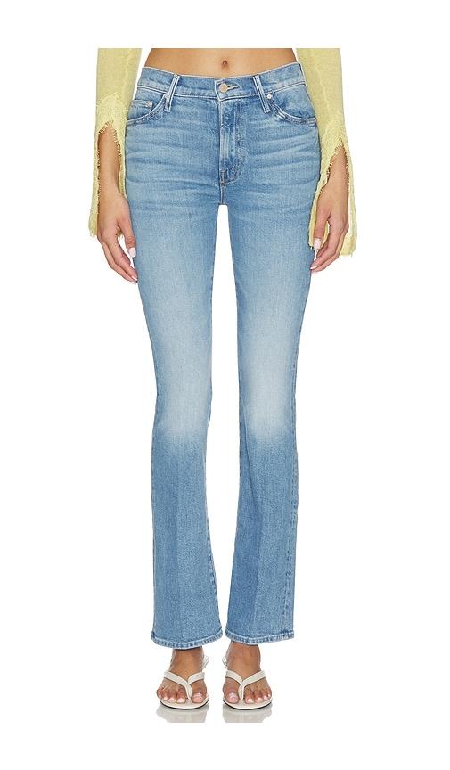 mother the insider skimp jeans in blue.