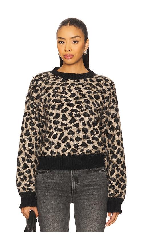mother the itsy crop jumper in black.