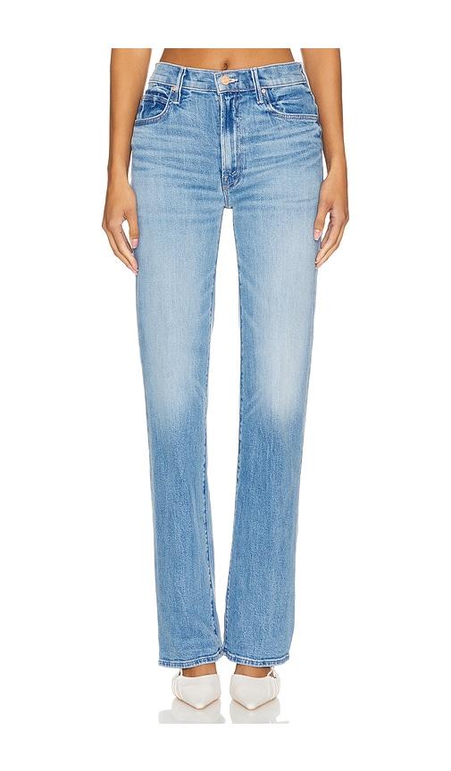 mother the kick it jeans in denim-light.