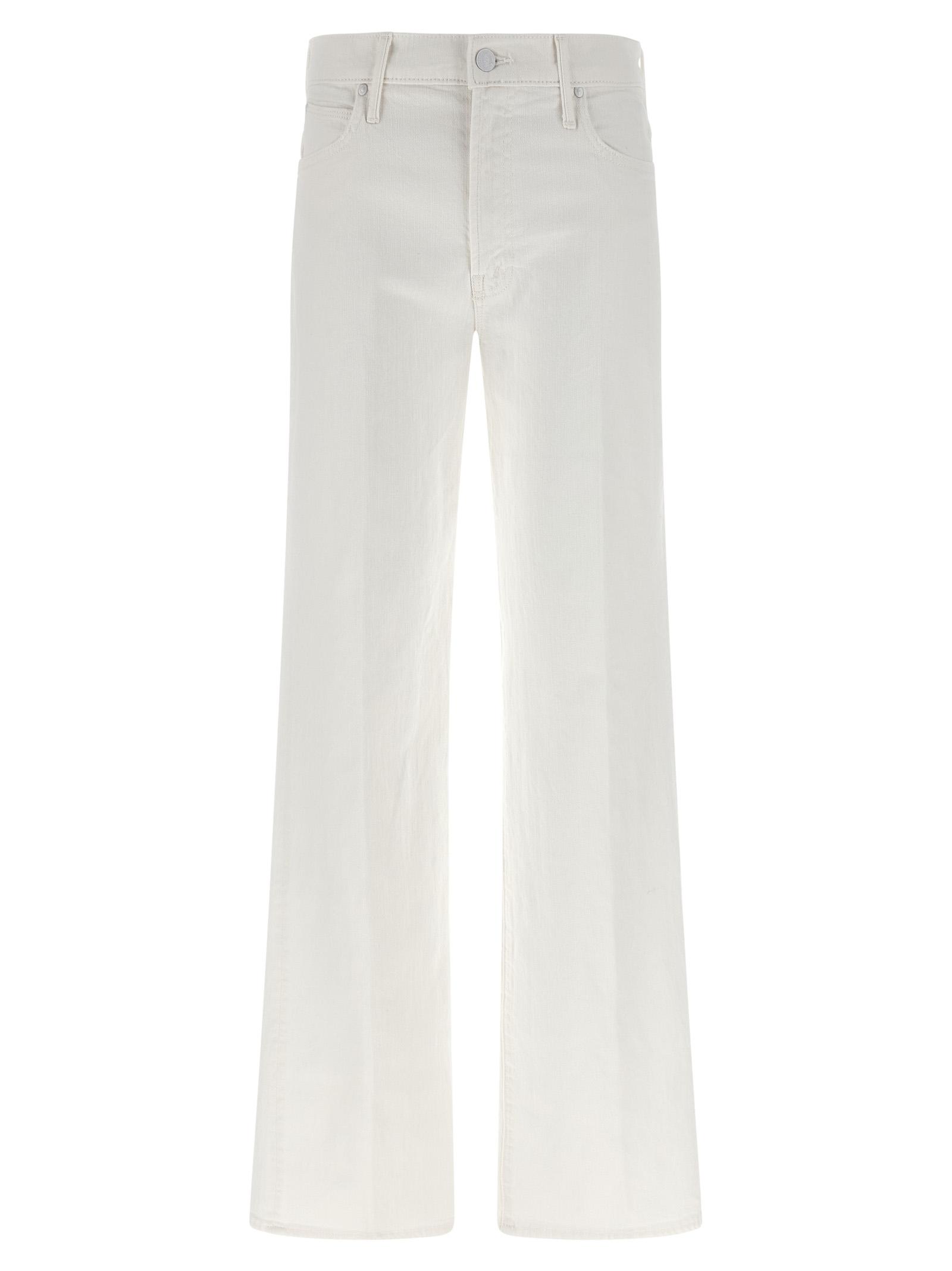 mother the kick it jeans white cotton - women