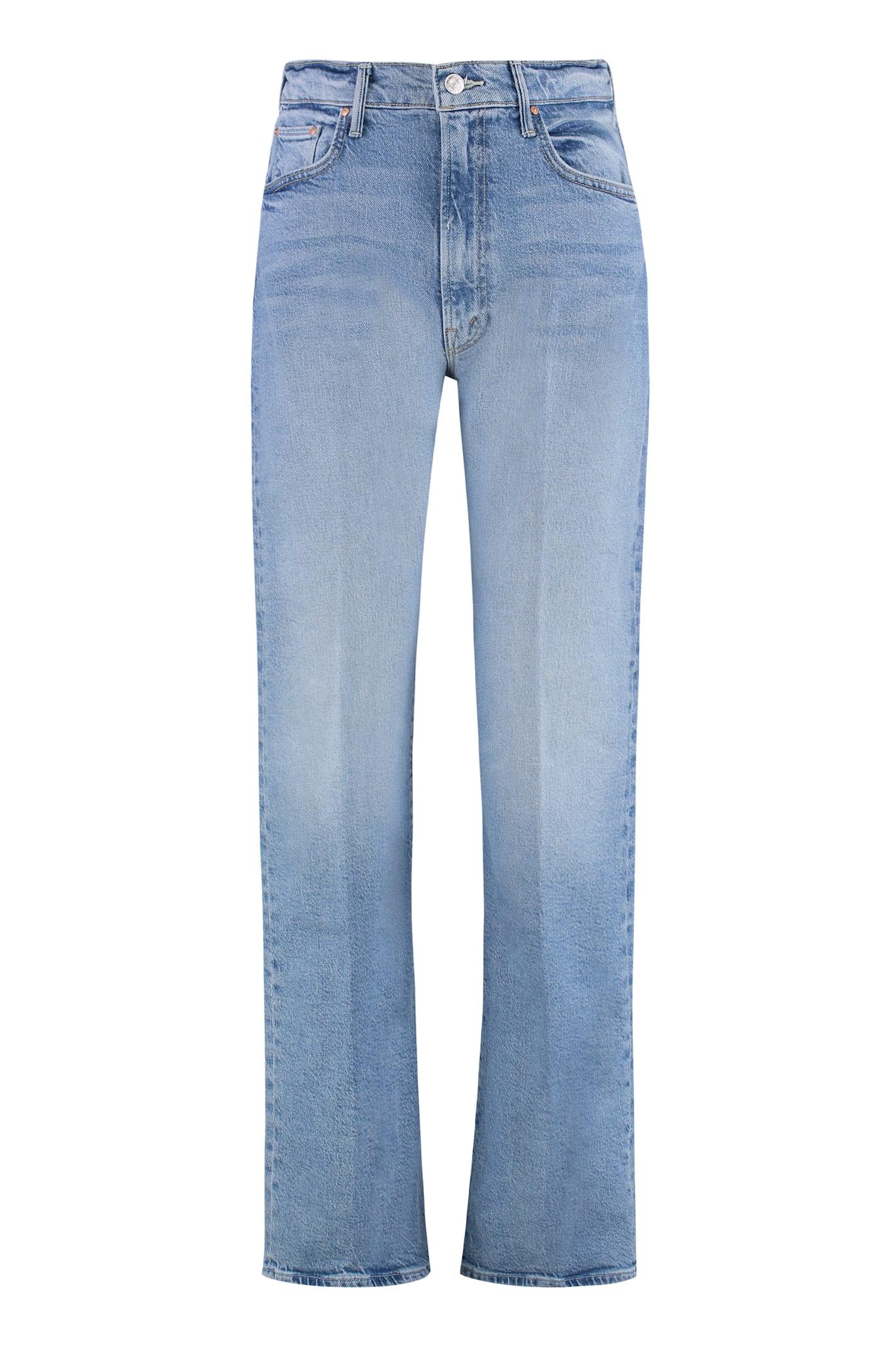 mother the lasso 5-pocket straight-leg jeans