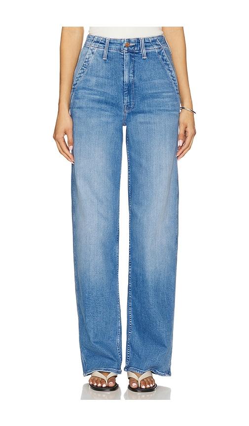 mother the major prep zip sneak jeans in blue.