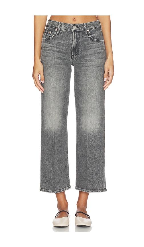 mother the mid rise maven ankle jeans in grey.