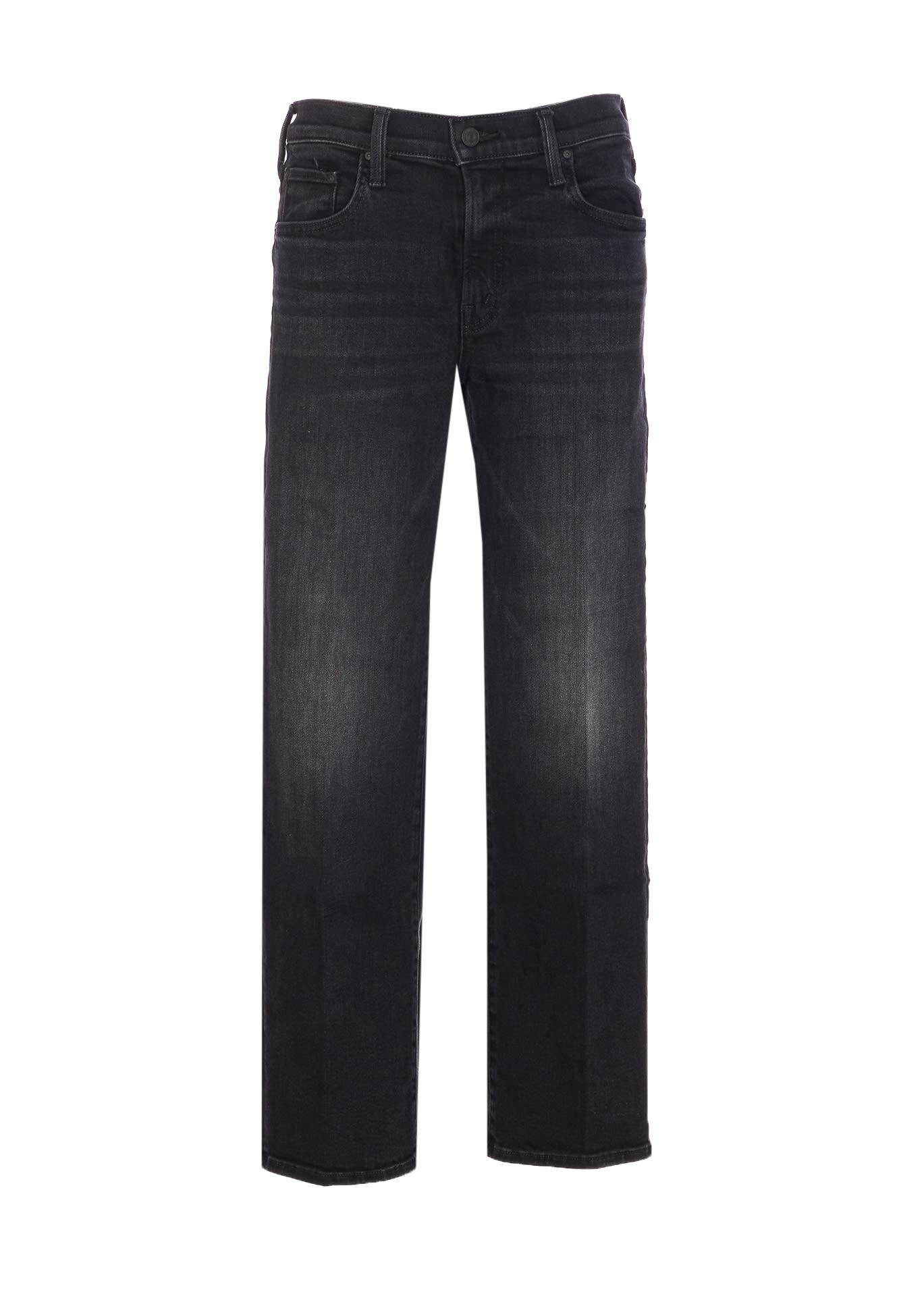 mother the mid rise rambler zip flood jeans