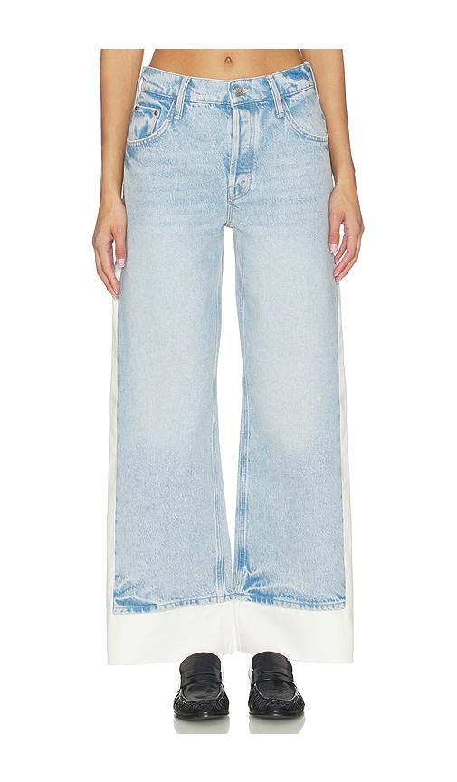 mother the nacho double dip nerdy jeans in blue.