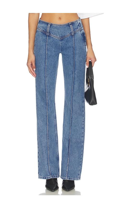 mother the pin up takeout hell jeans in blue.