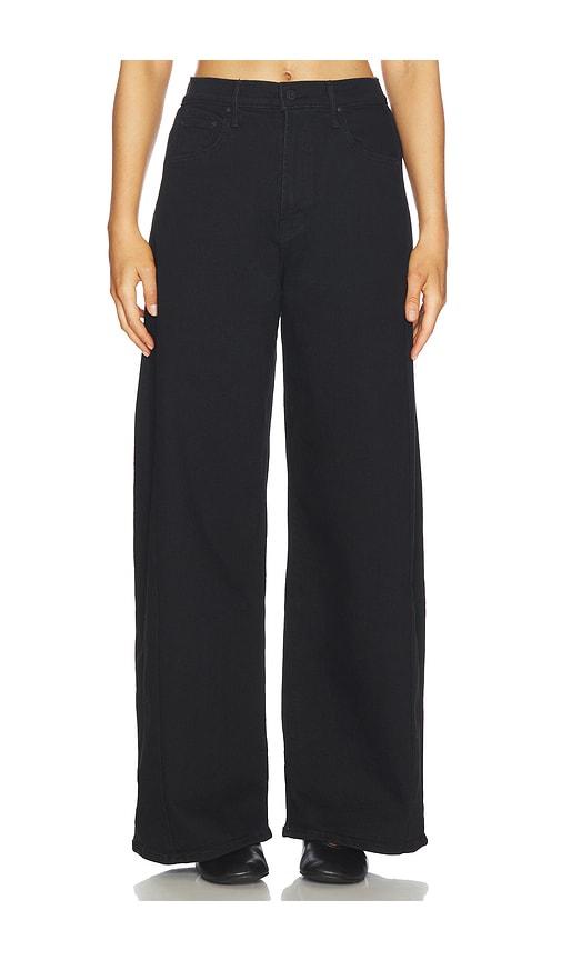 mother the pipe-dream zip sneak jeans in black.