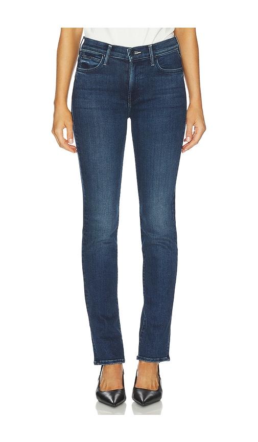 mother the rascal skimp jeans in blue.