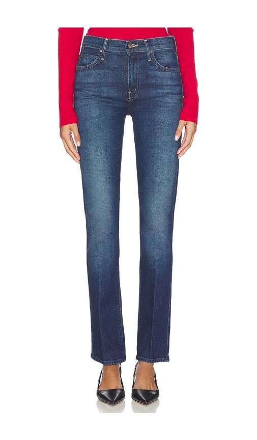 mother the rascal skimp jeans in navy.