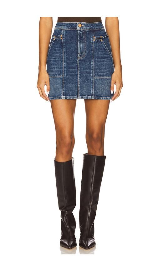 mother the riveter skirt in blue.