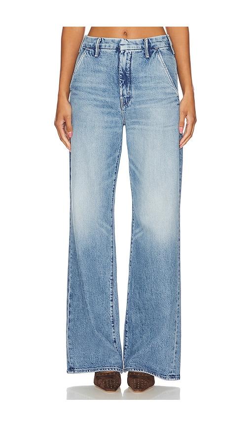 mother the sk8r prep sneak jeans in denim-light.