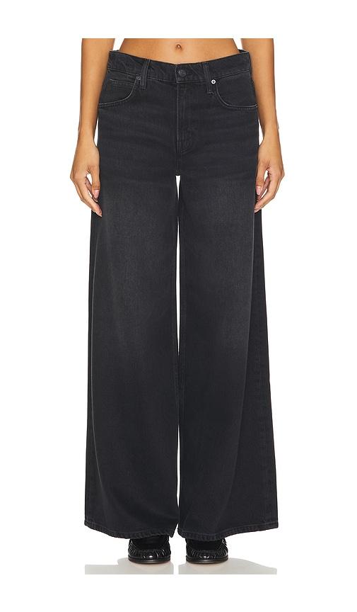 mother the slung sugar cone sneak jeans in black.