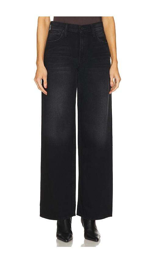 mother the spinner zip sneak jeans in black.