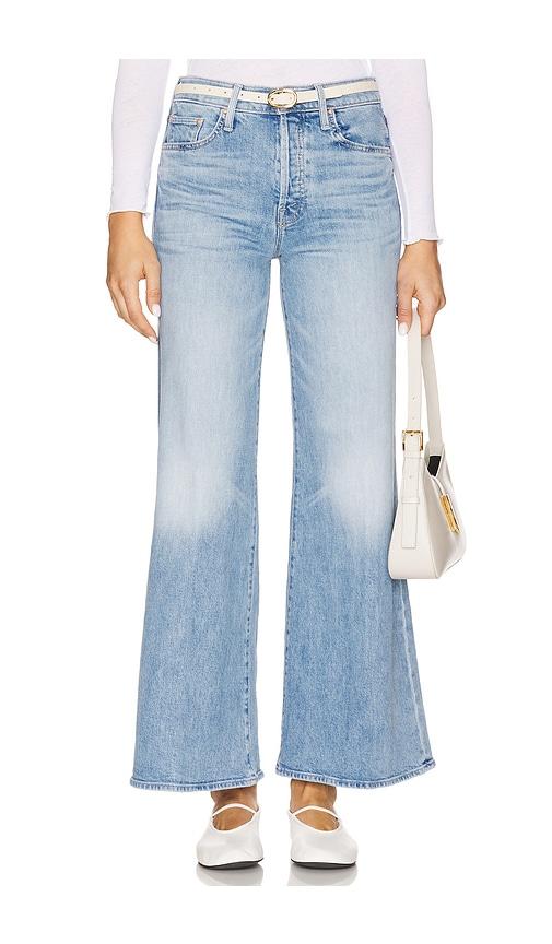 mother the tomcat roller skimp jeans in blue.