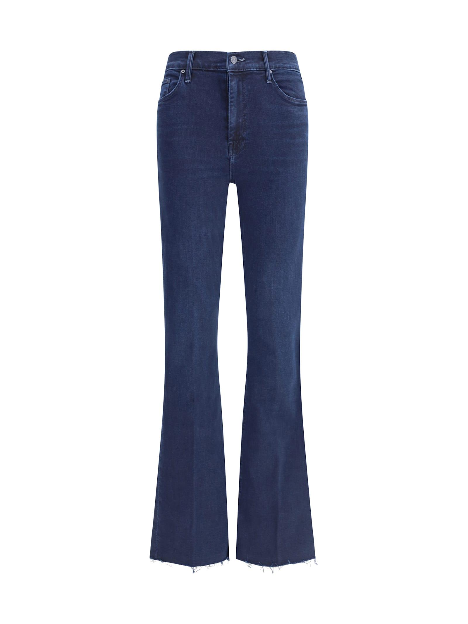 mother weekender fray crop flare jeans