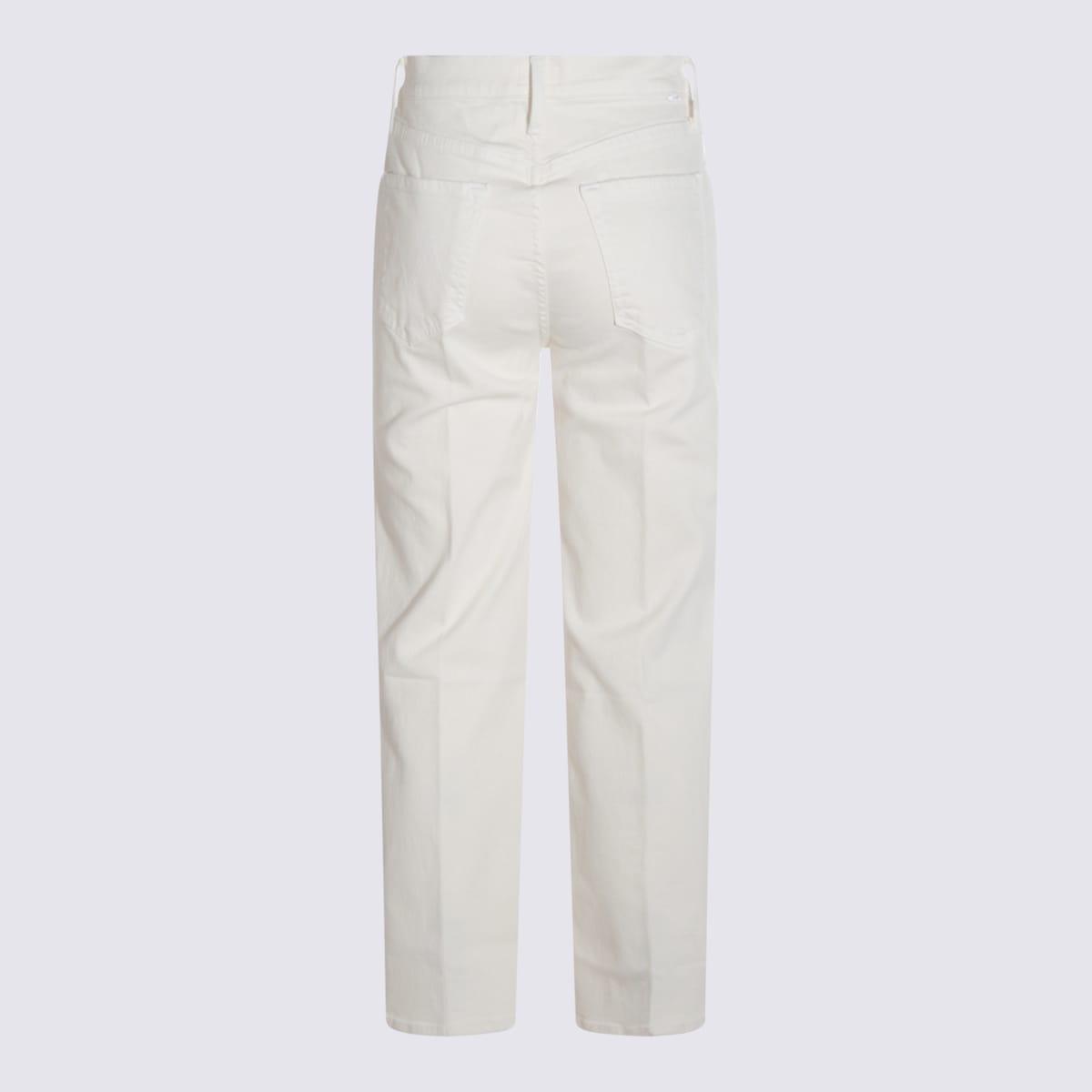 mother white cotton jeans