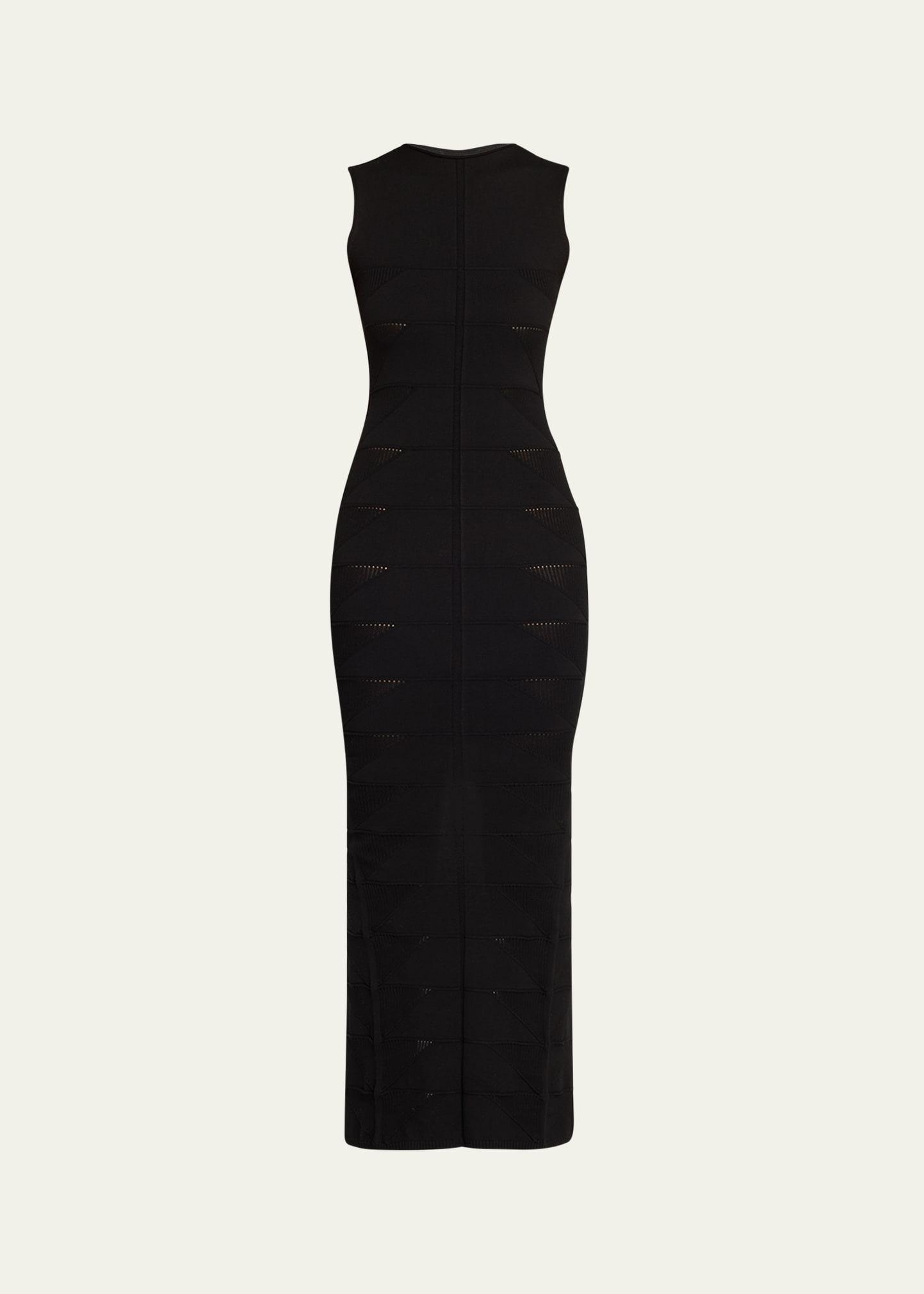 motivo geometric cut out knit tank dress