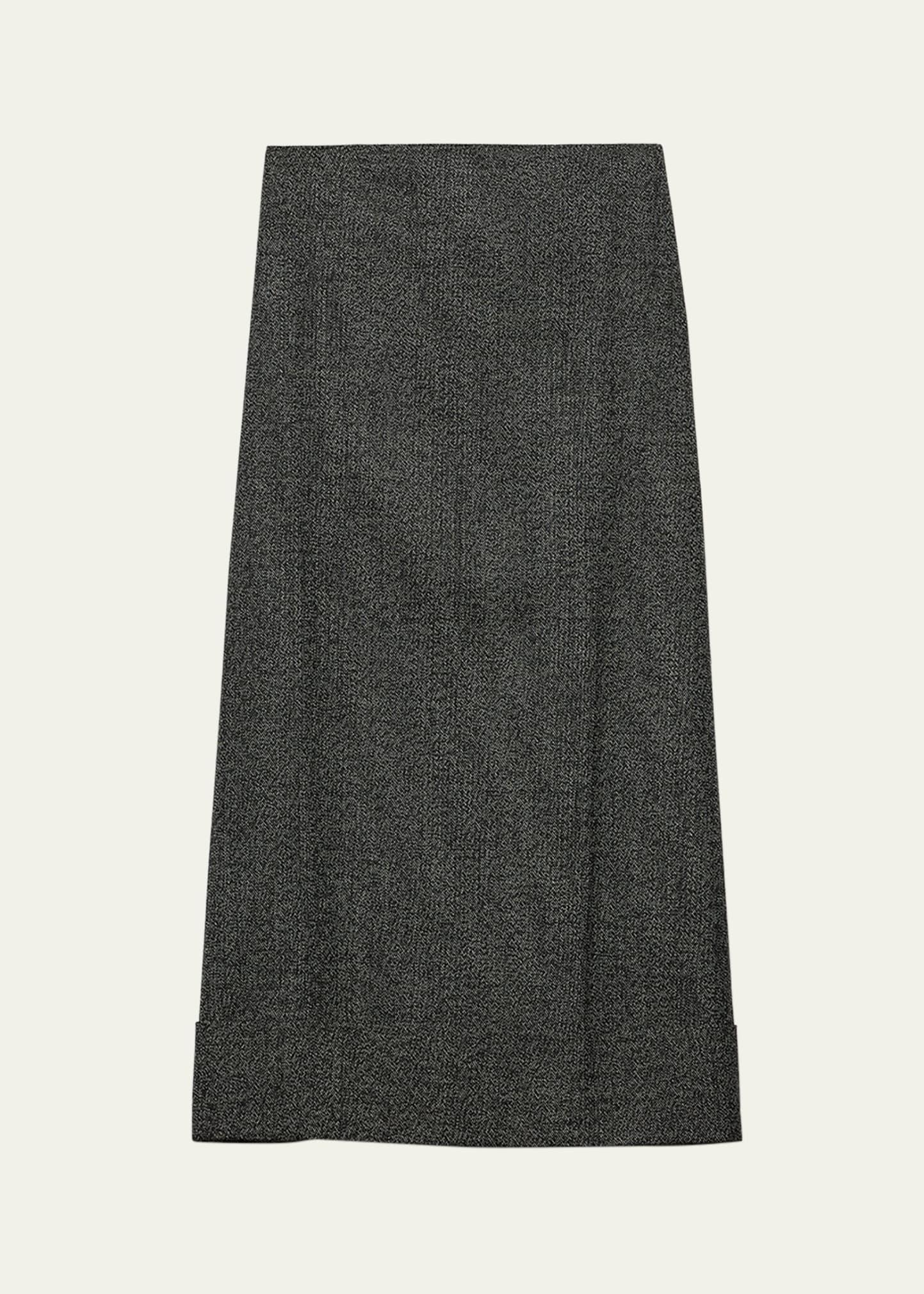 mouline wool midi skirt