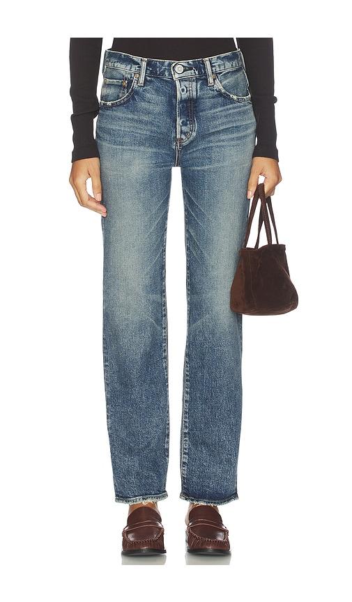 moussy vintage fellsmere straight jeans in blue.