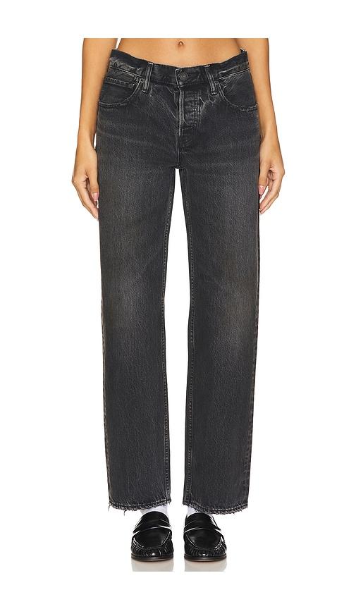 moussy vintage iona straight jeans in black.